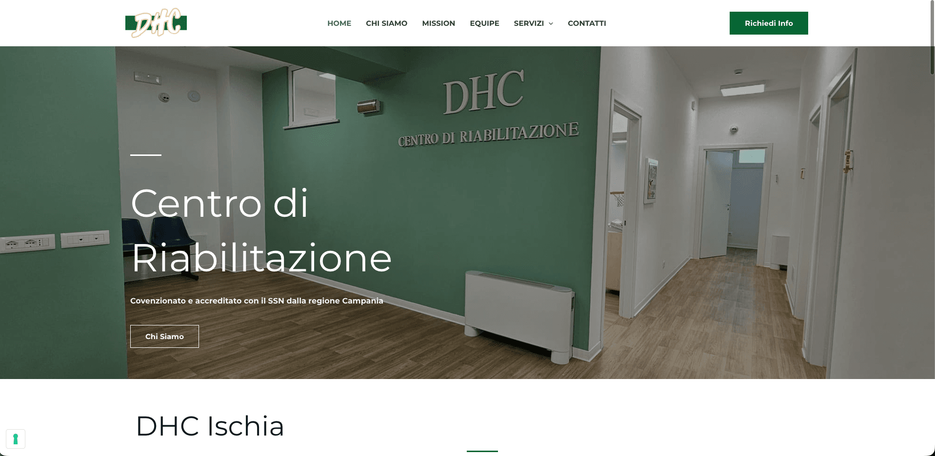 Sito web DHC Ischia realizzato da Salvatore Pitone