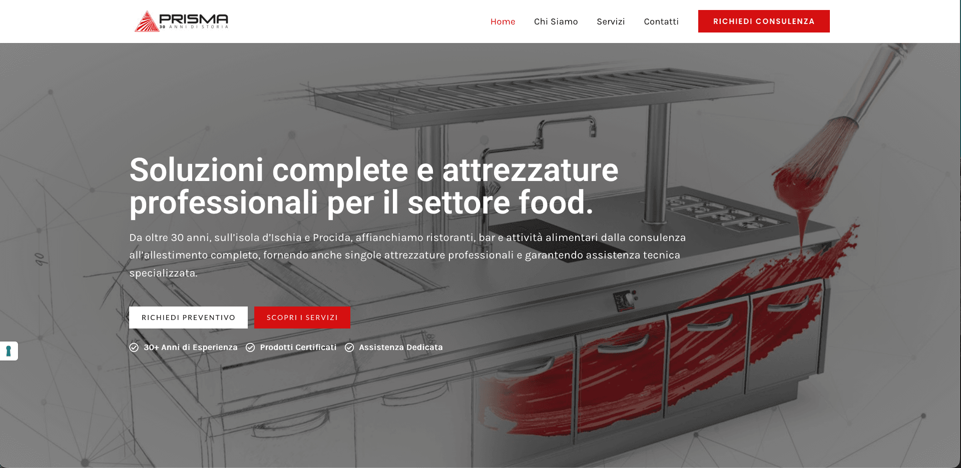 Sito web Prisma Forniture realizzato da Salvatore Pitone